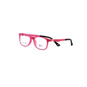 okulary korekcyjne dla dziewczynek w dwóch odcieniach różu z czarnym zakończeniem zauszników marki Success